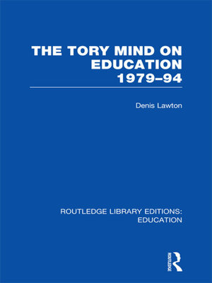 cover image of The Tory Mind on Education